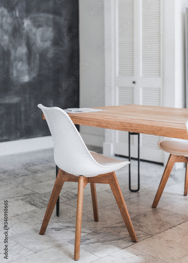 Wooden table in a room