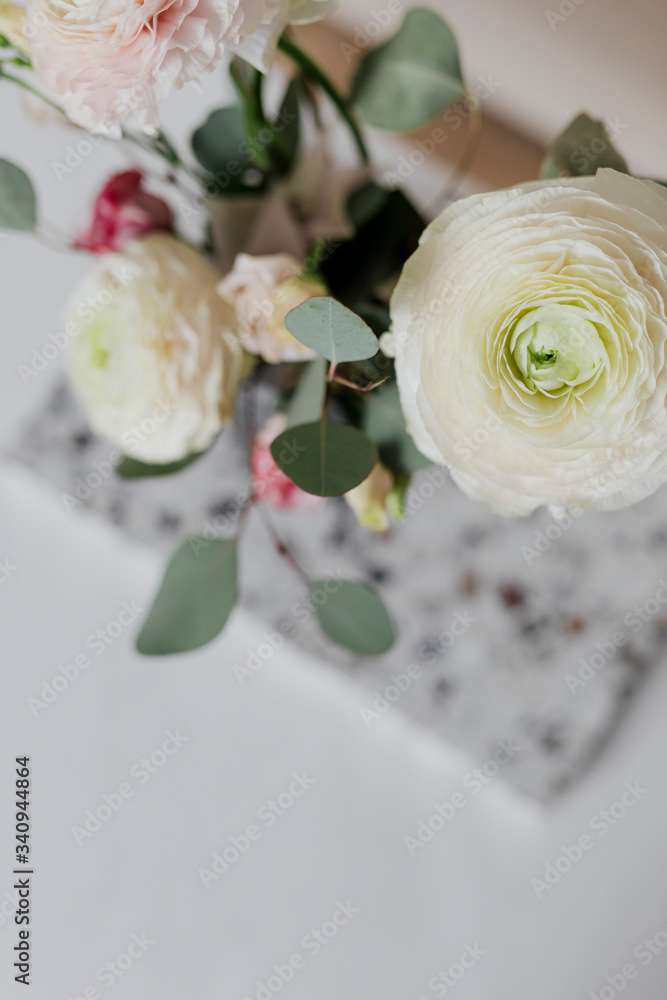 White flowers in a vase