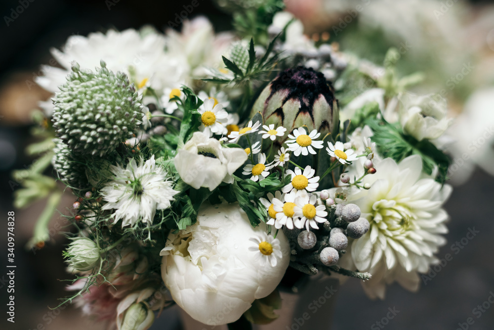 White flower bouquet