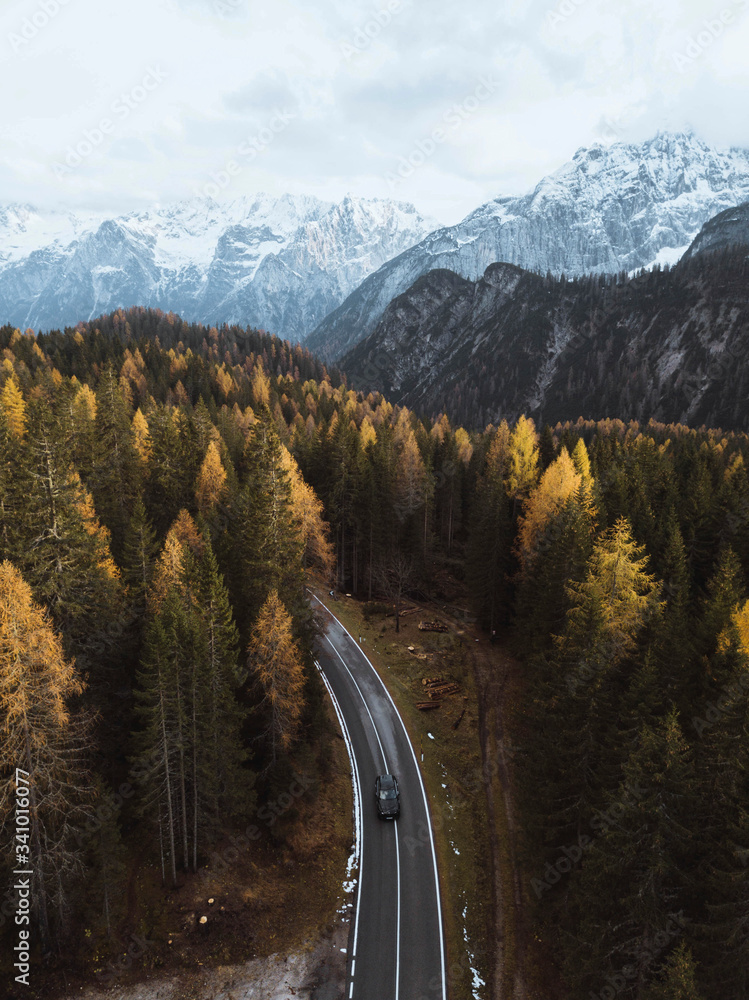 Road through the Italian alps