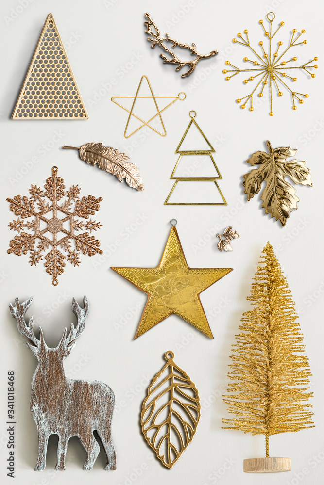 Minimal Christmas tree decoration set