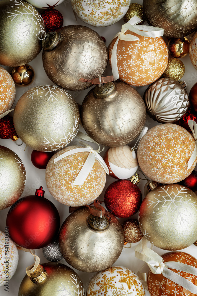 Golden Christmas baubles