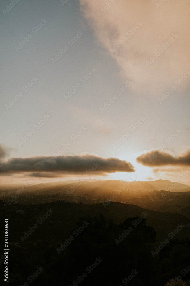 Los Angeles valley during sunset