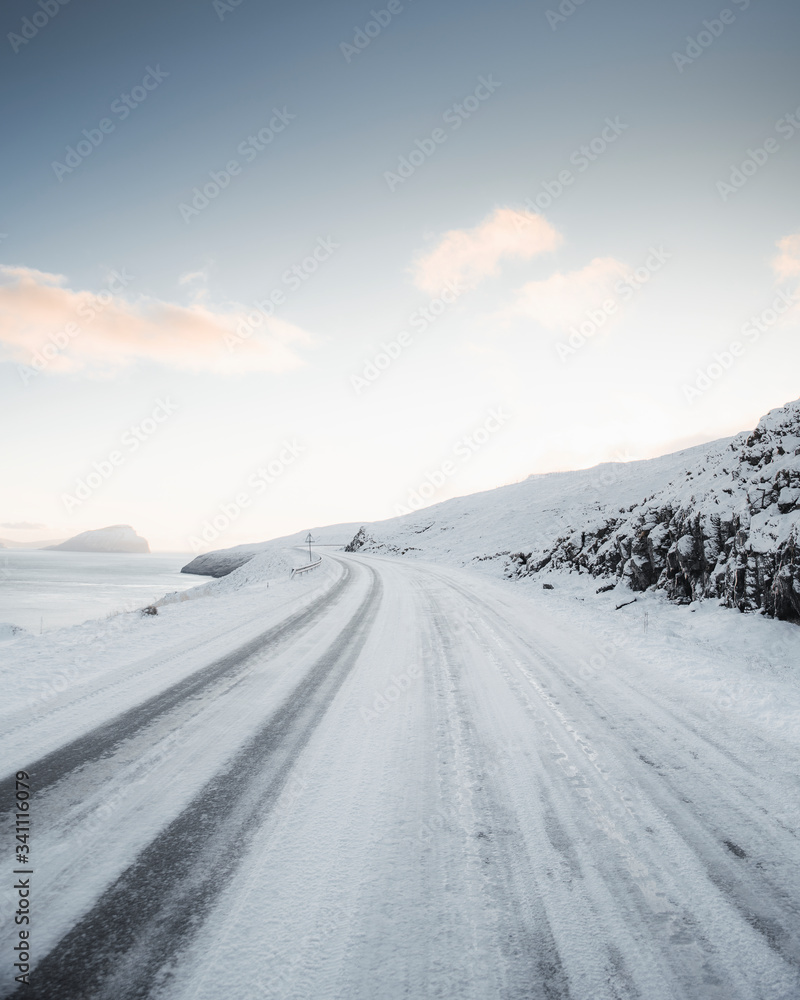 Road in wintertime