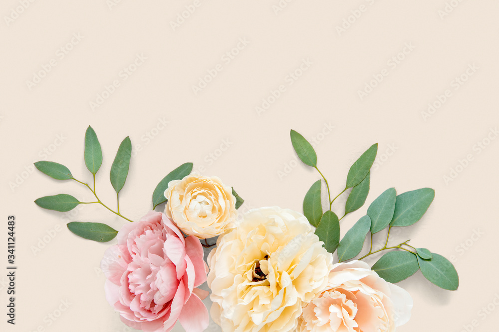 Flower arrangement with copy space