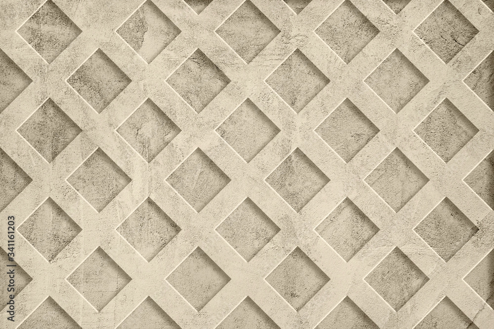 Grid patterned wall