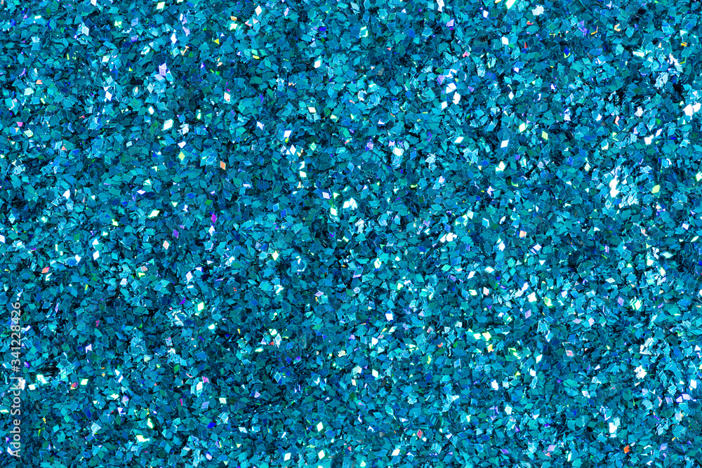 Shiny blue glitter textured background