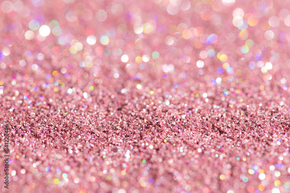 Shiny pink glitter textured background