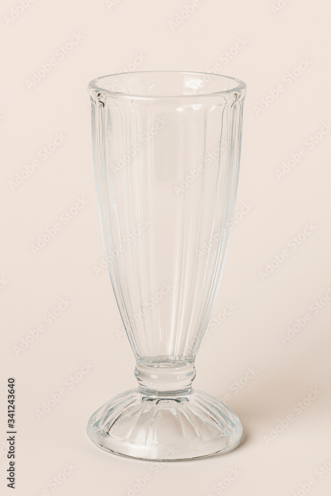 Empty ice cream sundae glass