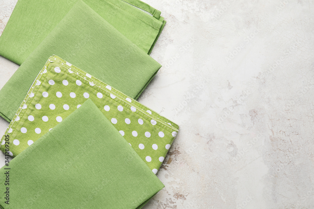 Clean napkins on light background