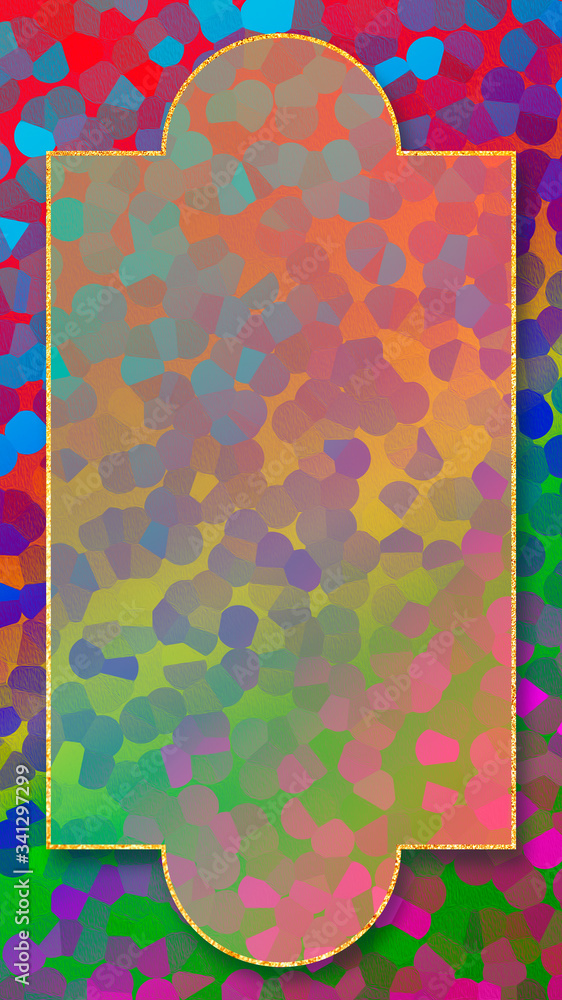 Colorful dots background frame