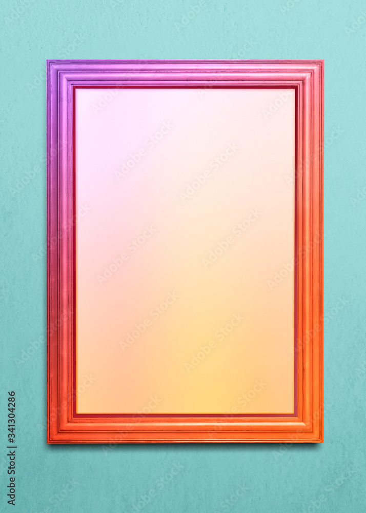 Pink blank frame mockup