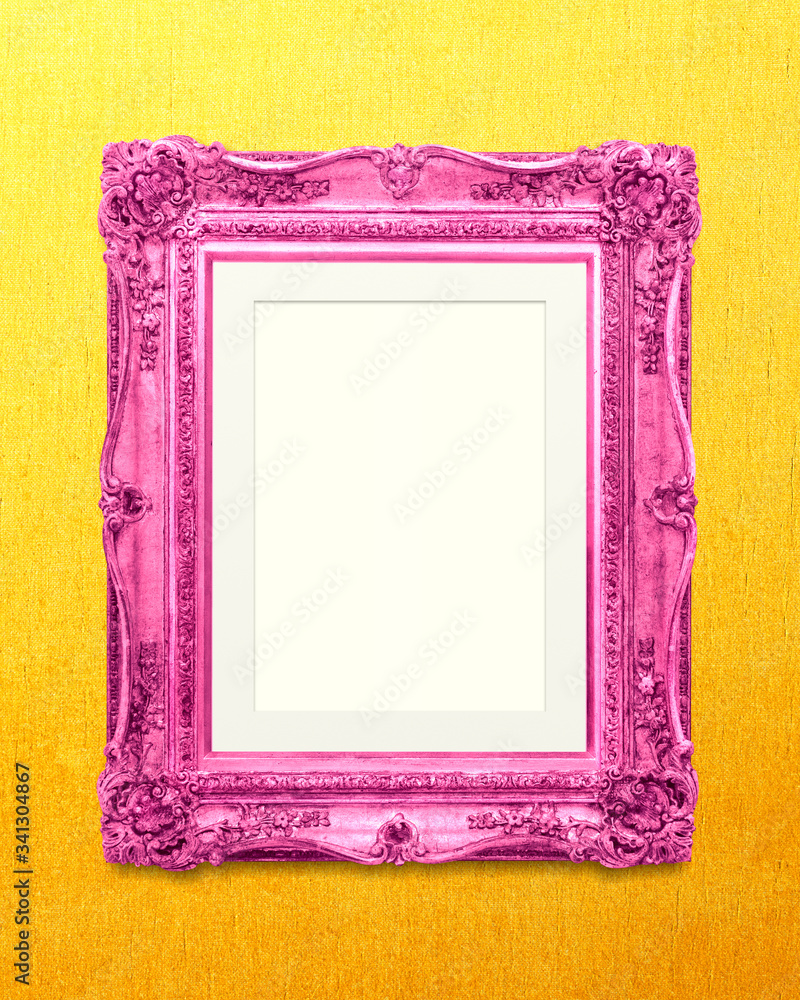 Pink blank frame mockup