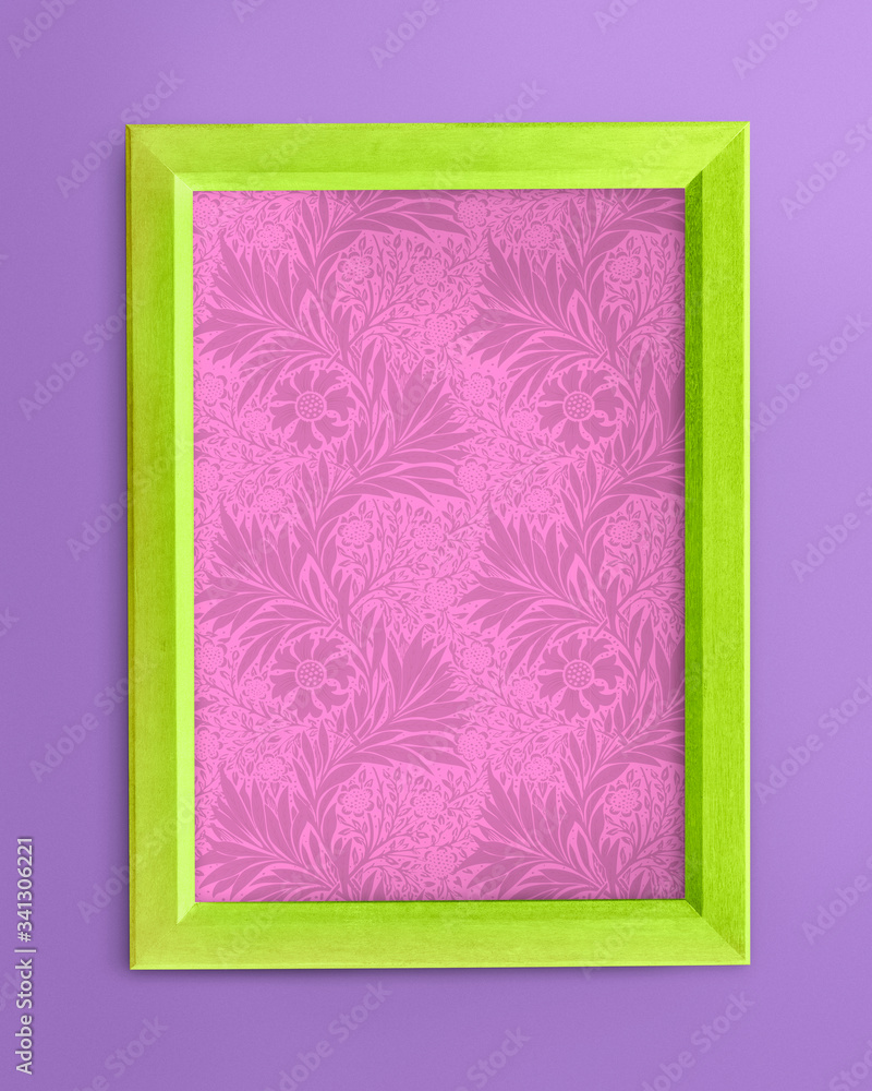 Green blank frame mockup