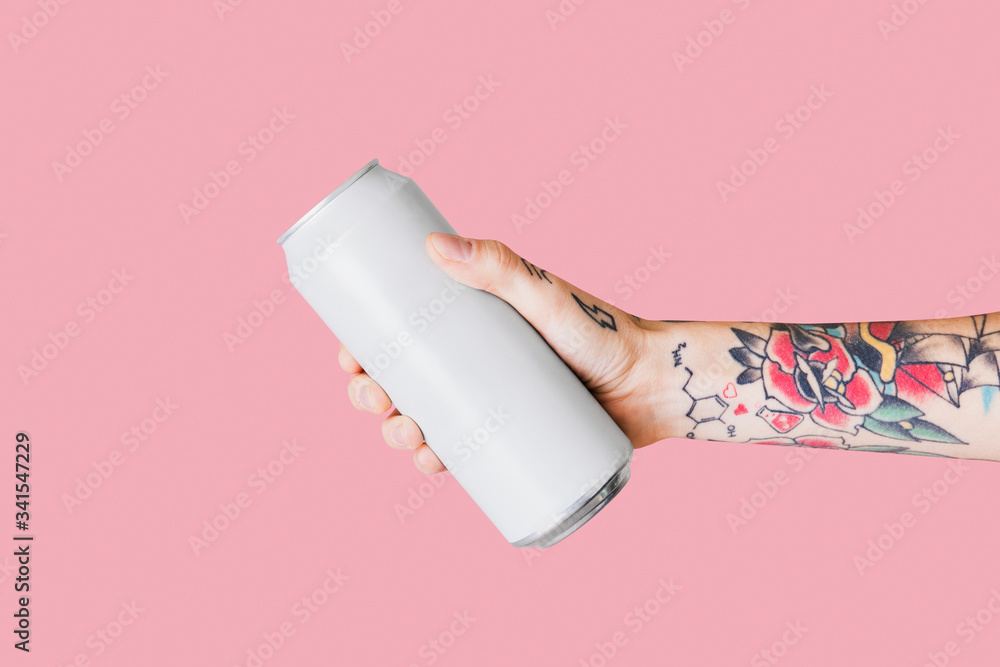 Blank beer can