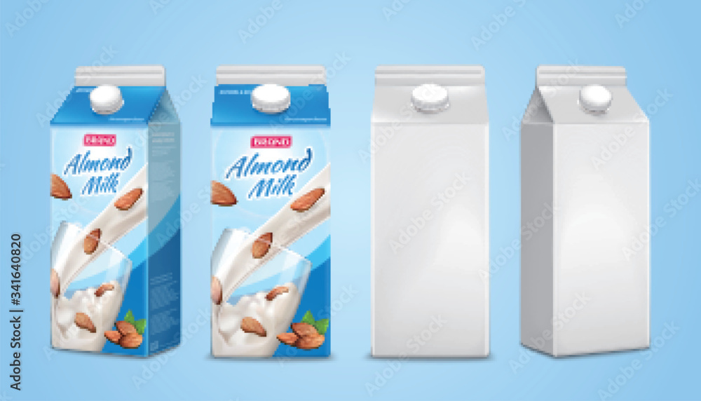 Almond milk package design