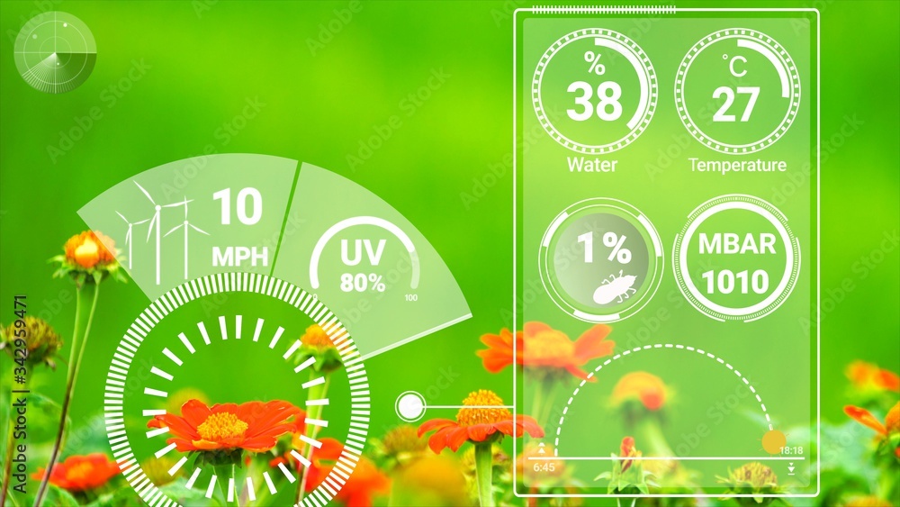 Smart digital agriculture technology by futuristic sensor data collection management by artificial i