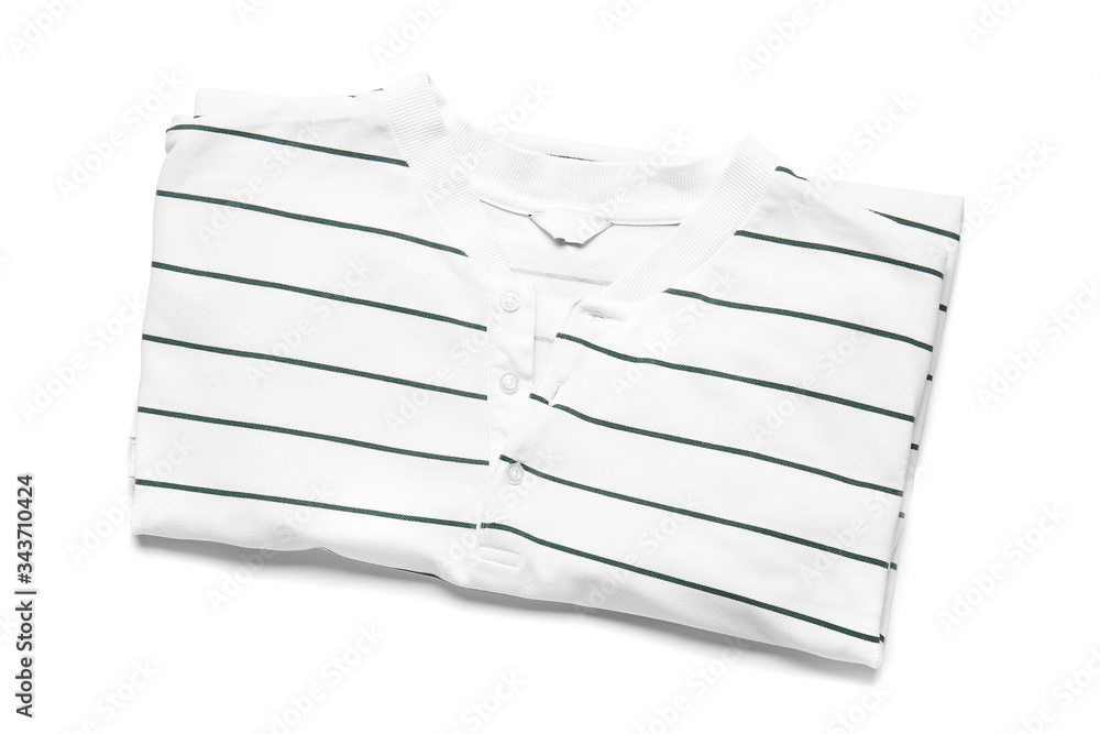 Stylish t-shirt on white background