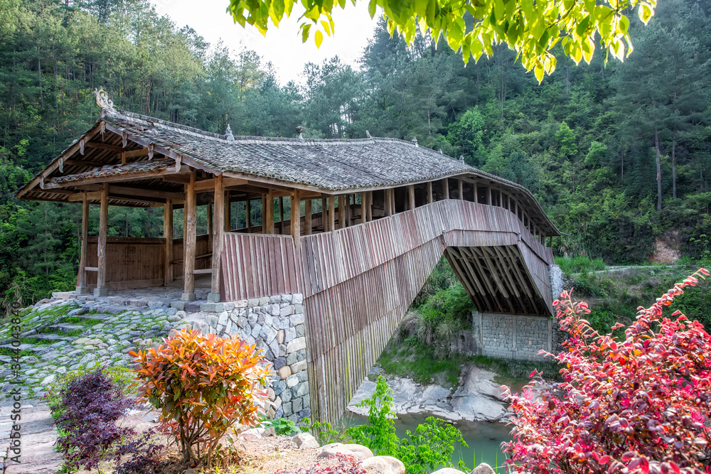 Ancient Taishun Lounge Bridge  in Zhejiang Province, China