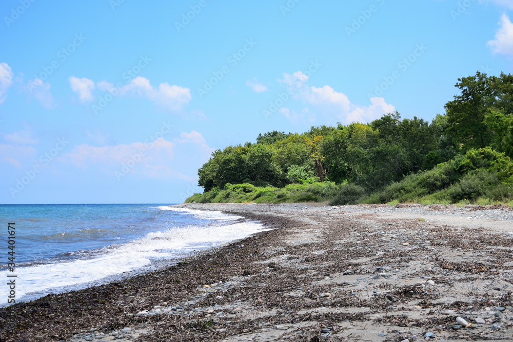 Cloudy summer days at Therma Beach - Therma, Samothraki, Greece, Aegean sea