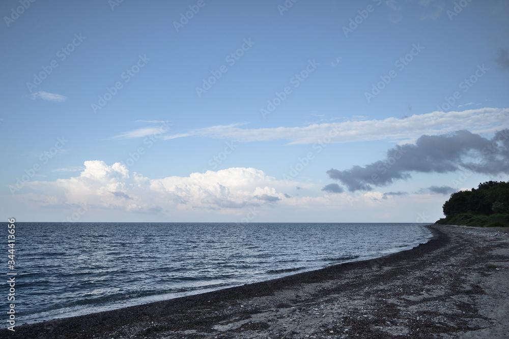 Cloudy summer days at Therma Beach - Therma, Samothraki island, Greece, Aegean sea