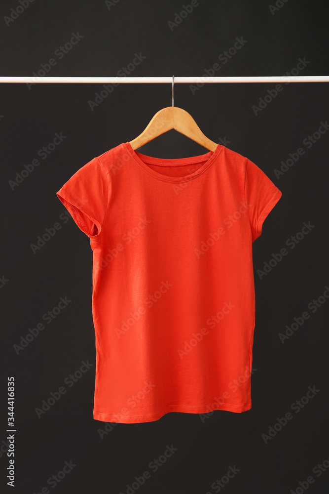 Stylish t-shirt on dark background