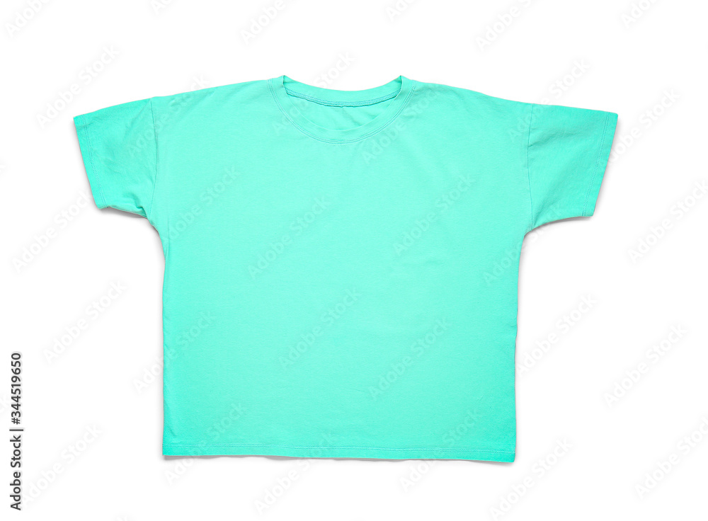 Modern t-shirt on white background