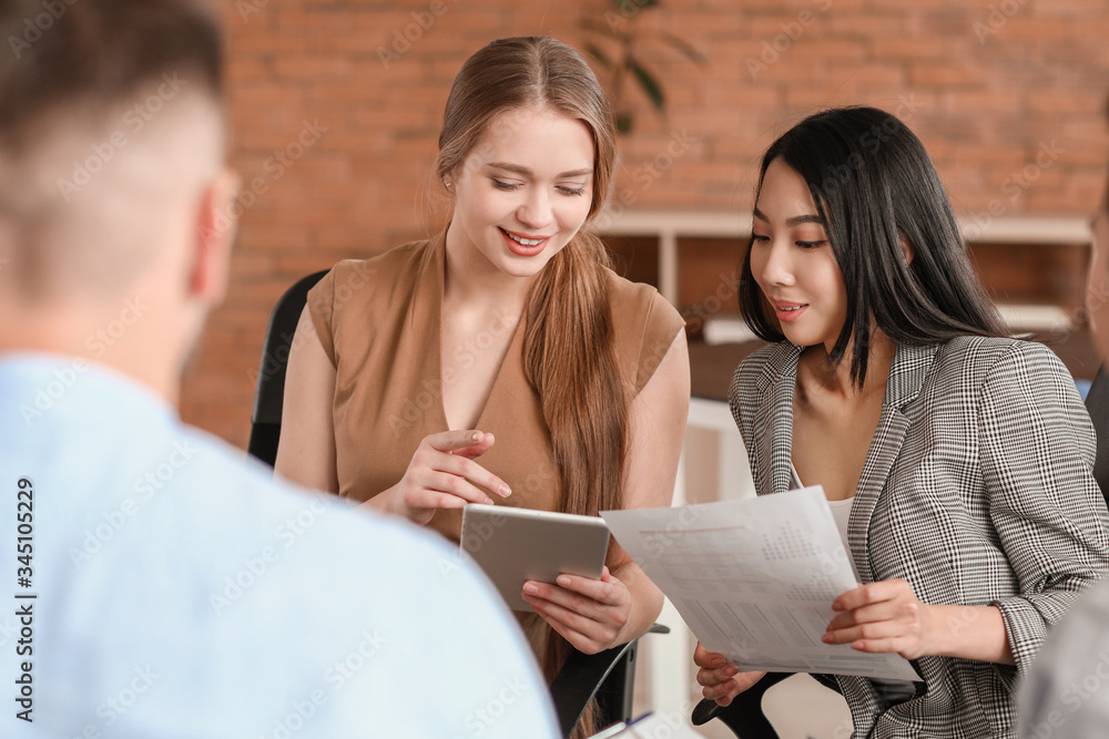 Business people having meeting in office