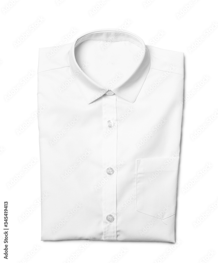 Stylish school uniform on white background