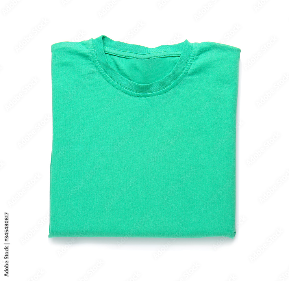 Modern t-shirt on white background