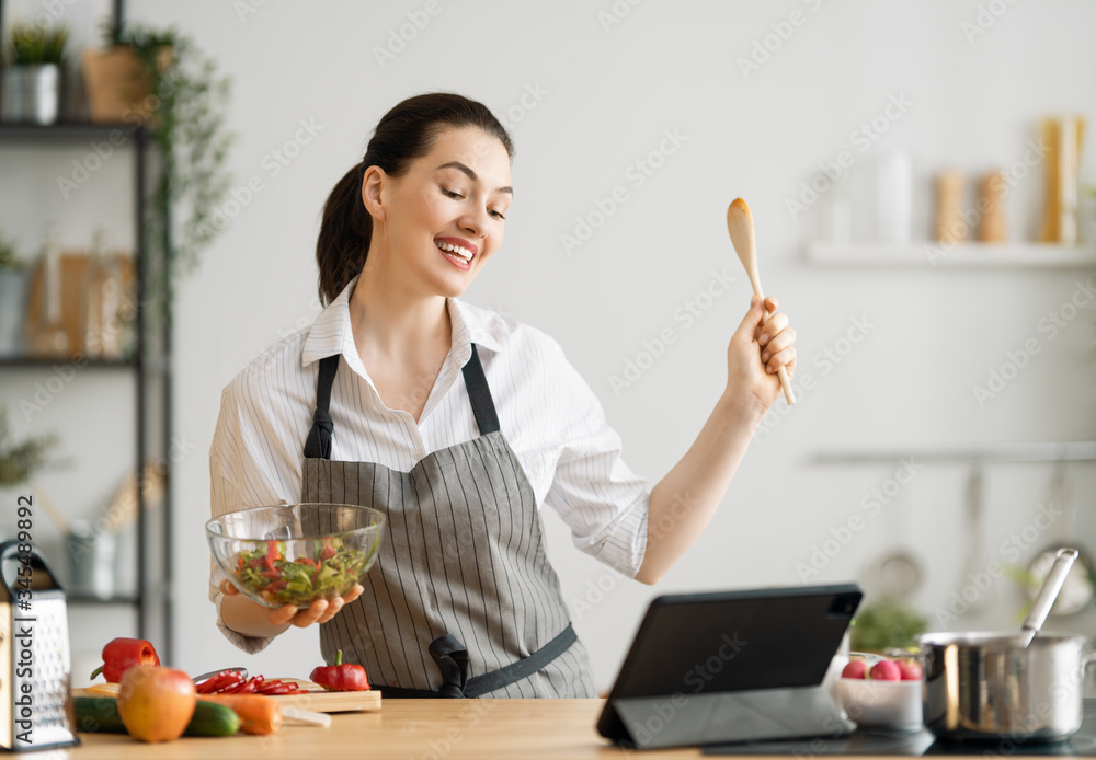 woman is preparing the proper meal