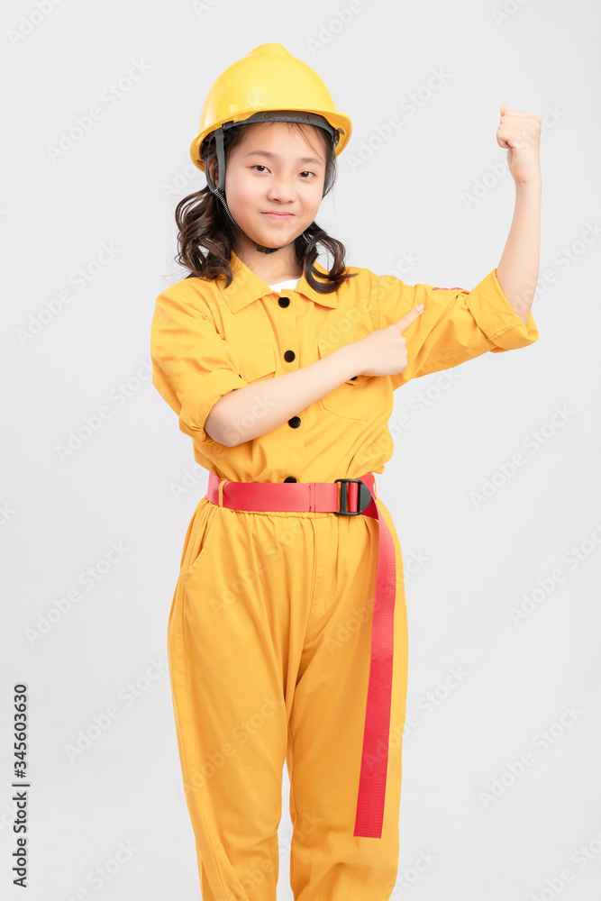 Asian girls in overalls

