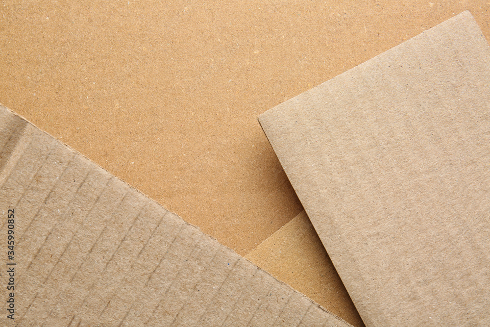 Texture of cardboard paper, closeup