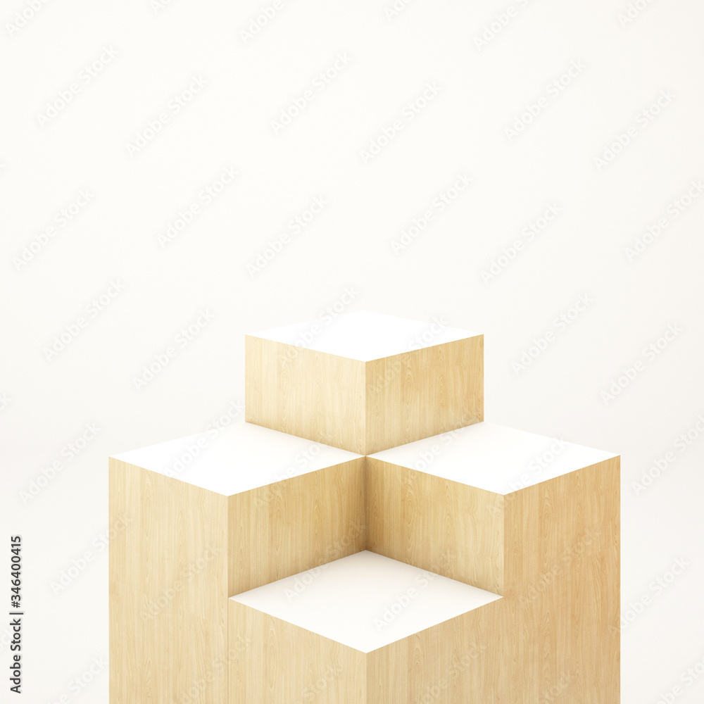 Geometric figures display on background,3d rendering ,3d illustration
