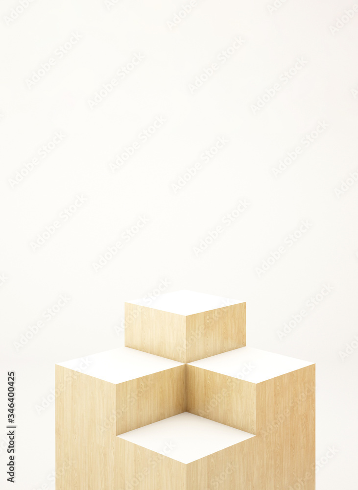 Geometric figures display on background,3d rendering ,3d illustration
