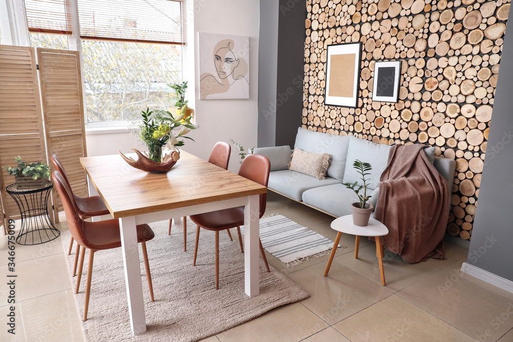 Interior of modern stylish dining room