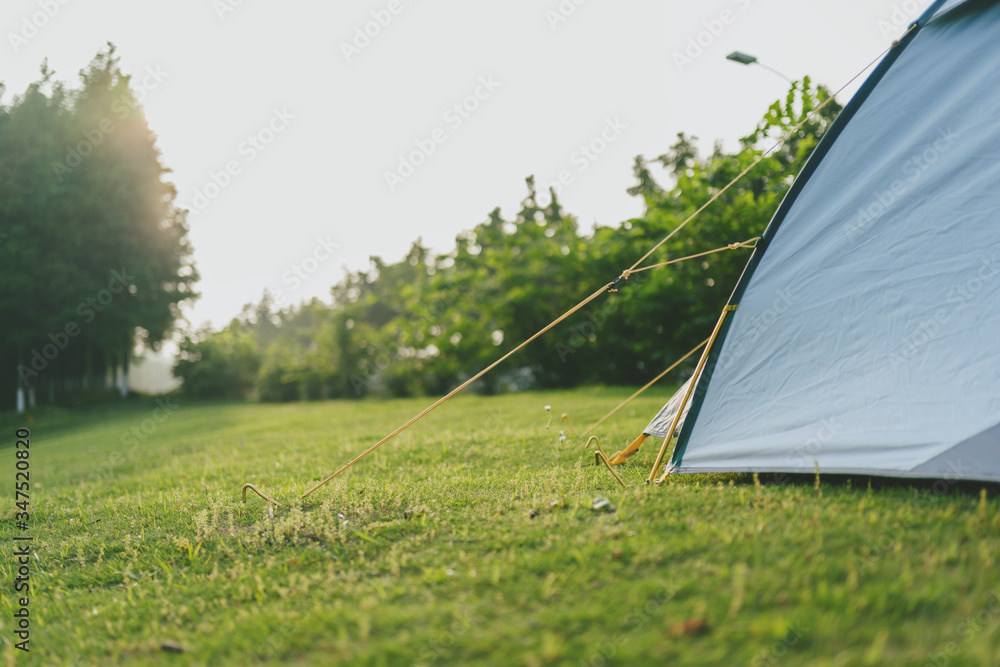 tent in city park