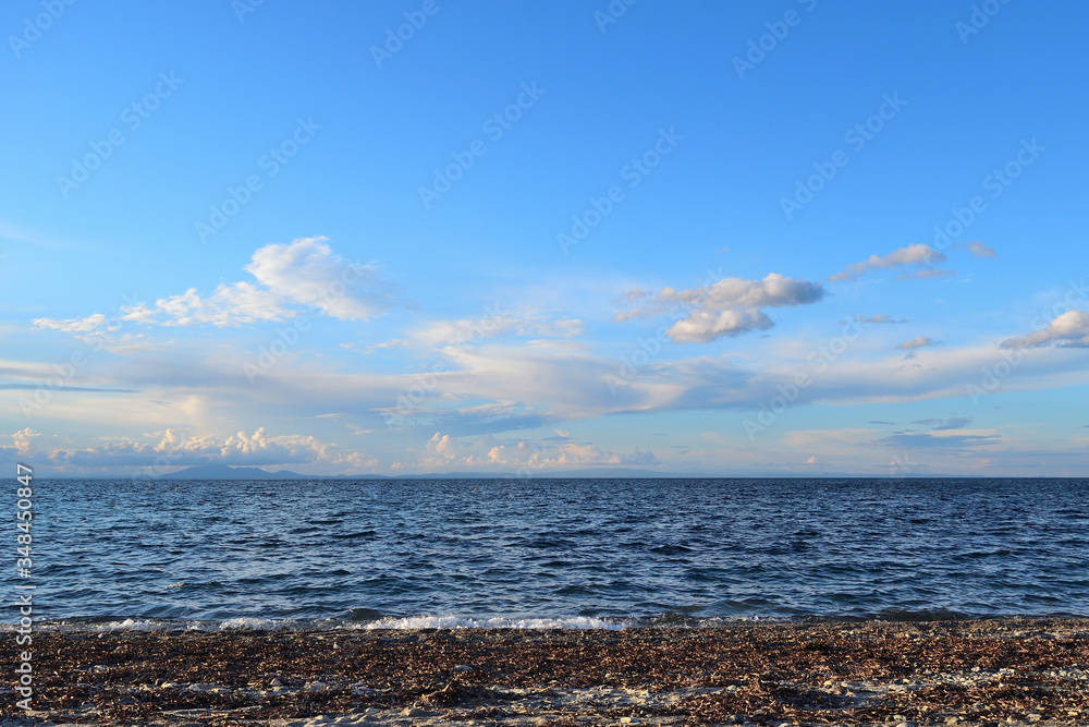 Cloudy summer days at Therma Beach - Therma, Samothraki island, Greece, Aegean sea