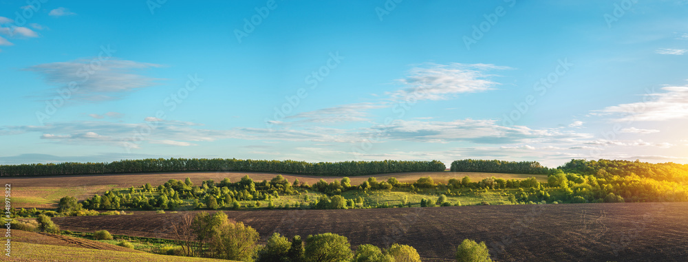 fertile agricultural fields for sowing and growing crops