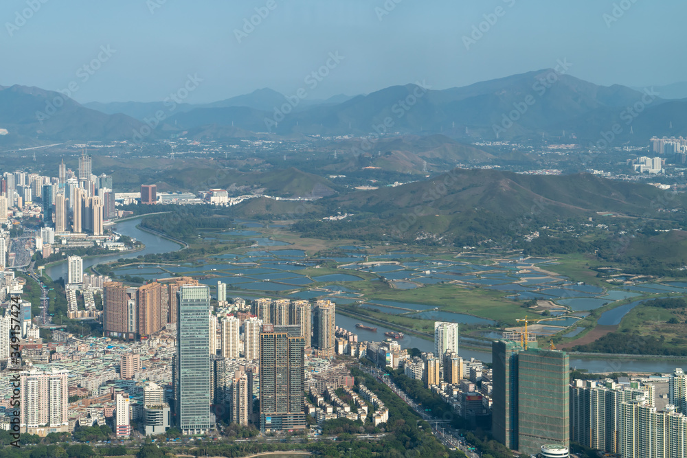 深圳城市景观鸟瞰图