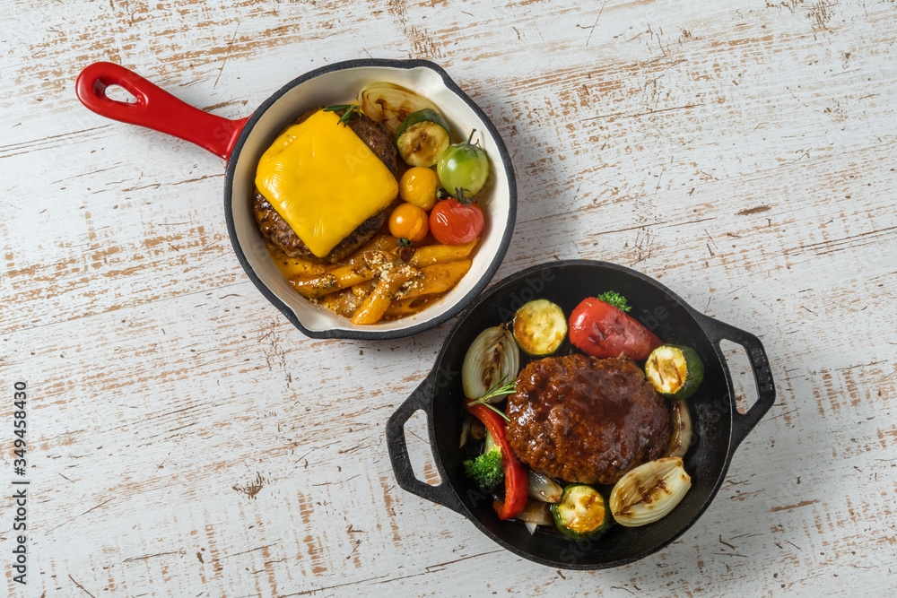 家庭で作るハンバーグ Hamburger steak to cook at home