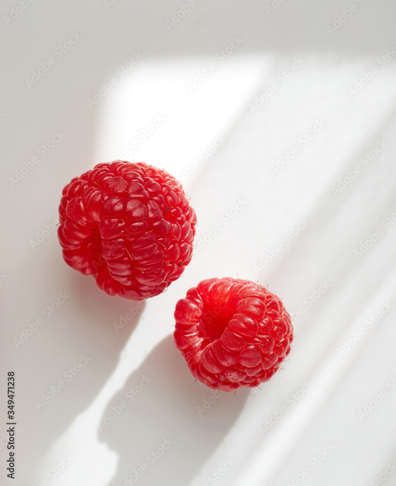 fresh ripe raspberries