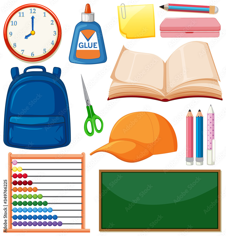 Set of stationary tools and school