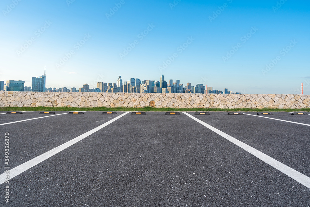 parking lot in city