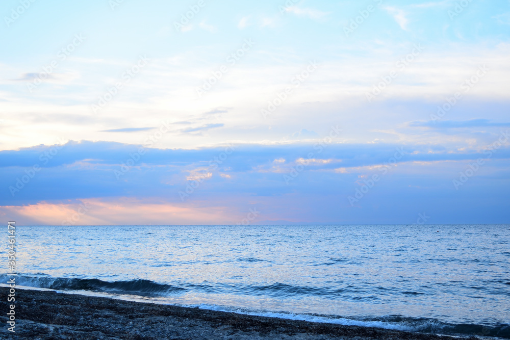 Cloudy summer days at Therma Beach - Therma, Samothraki island, Greece, Aegean sea