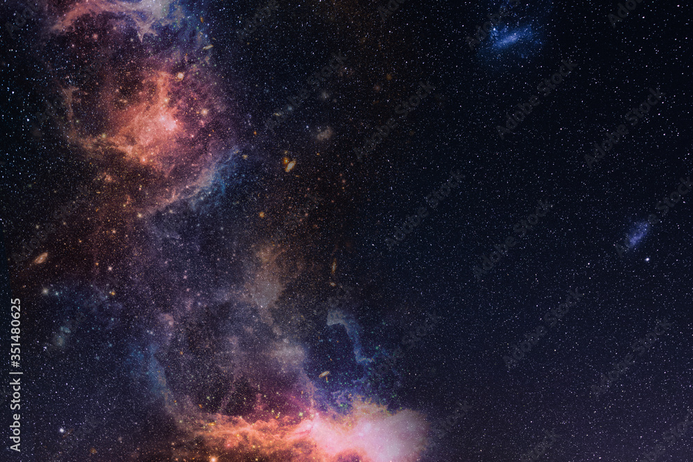 Galaxy in space textured background