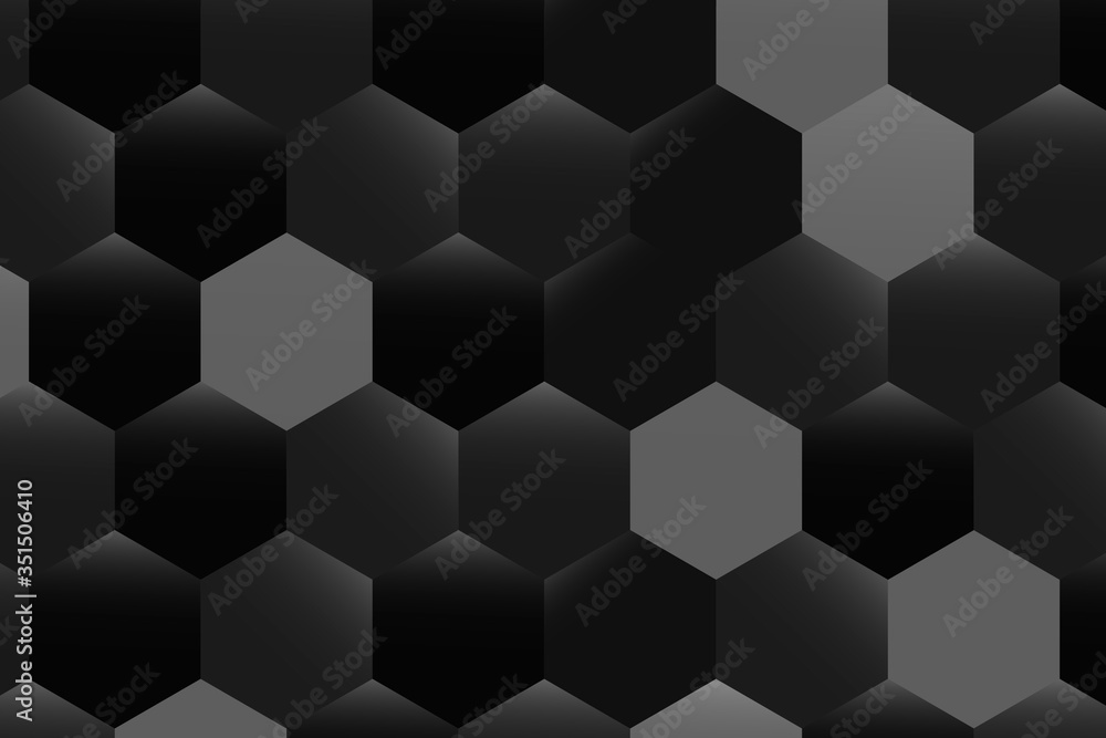 Black and white hexagon patterned background