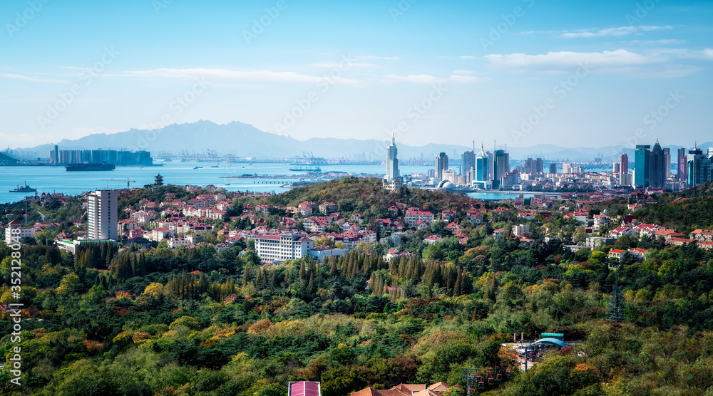 Old city scenery along Qingdao coastline