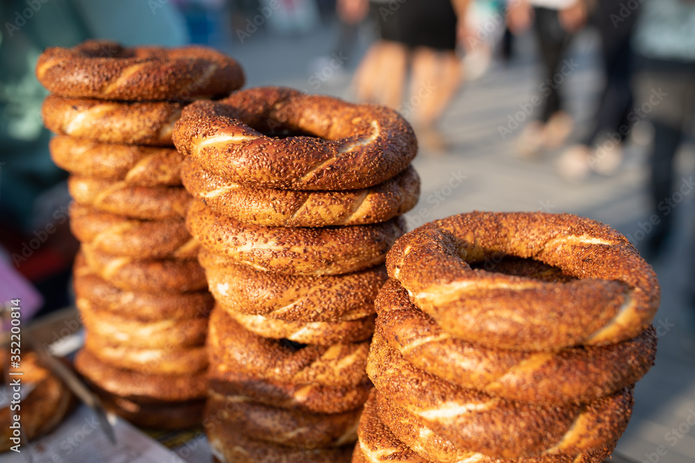 Istanbul bread close-up, fast food