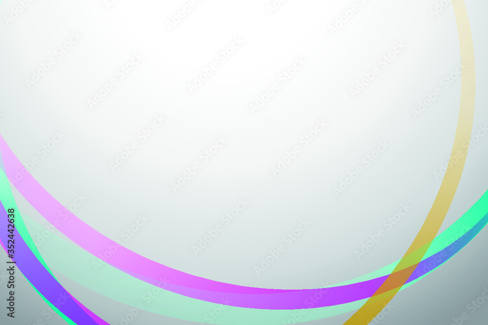 Colorful curve frame template vector